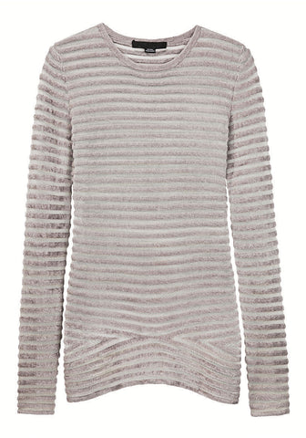 Sheer Ribbed Crewneck