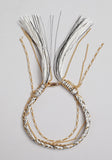 Silk Braid & Gold Chain Bracelet
