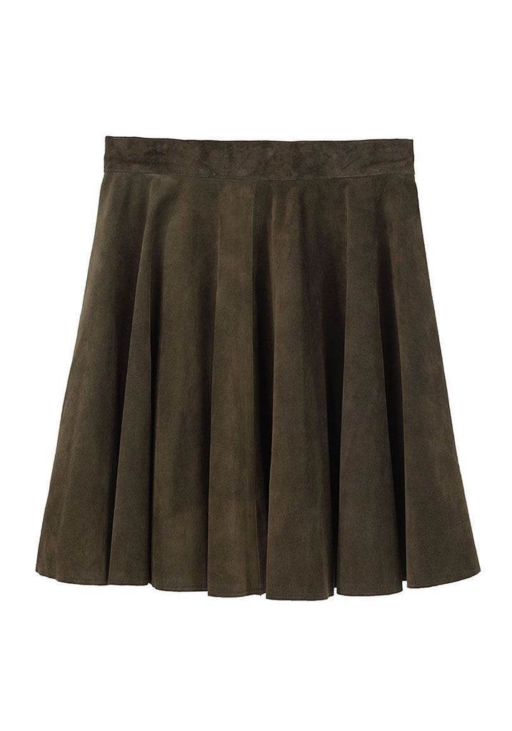 Suede Circle Skirt