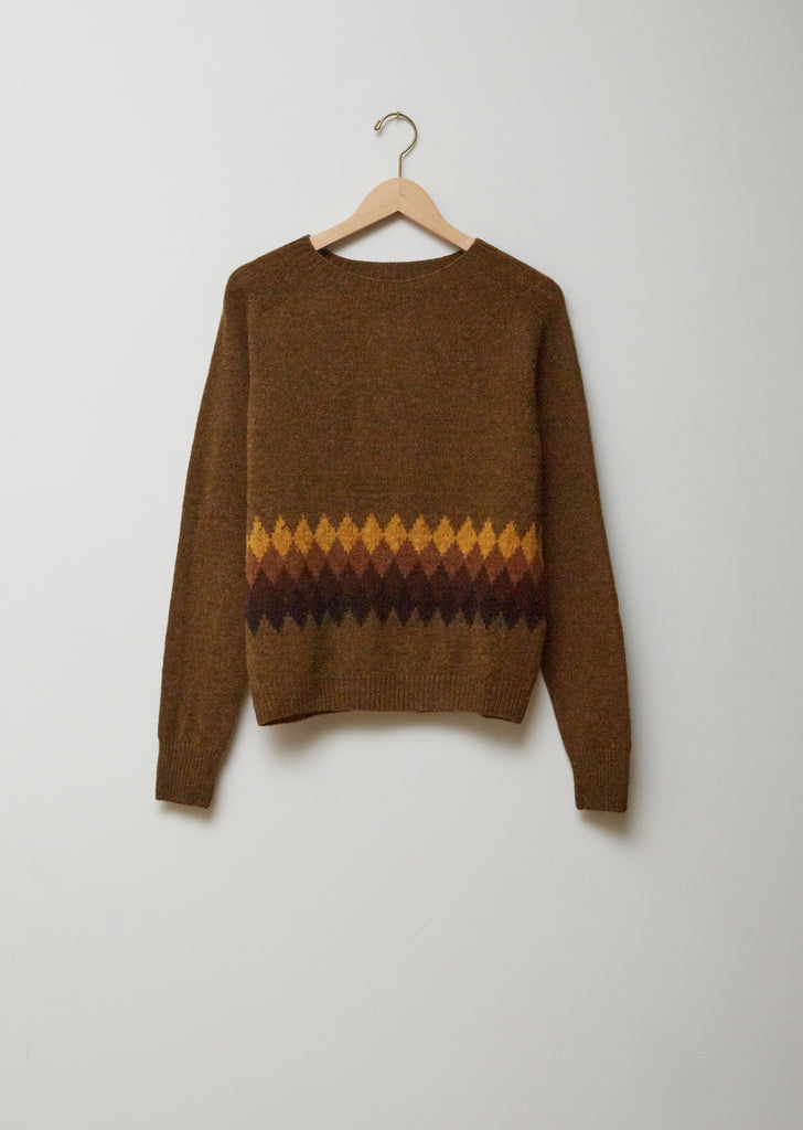 Banded Fairisle Wool Sweater