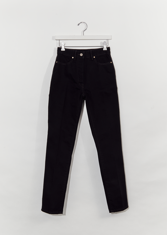 Denim Straight Leg Jeans — Black