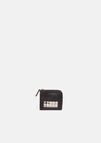 Stud Half Zip Wallet