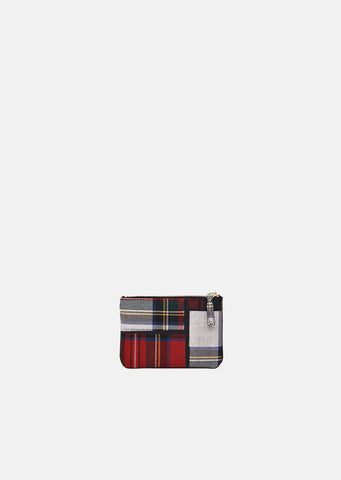 Tartan Patchwork Mini Zip Pouch