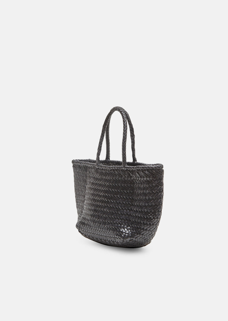 Grace Woven Leather Basket Bag