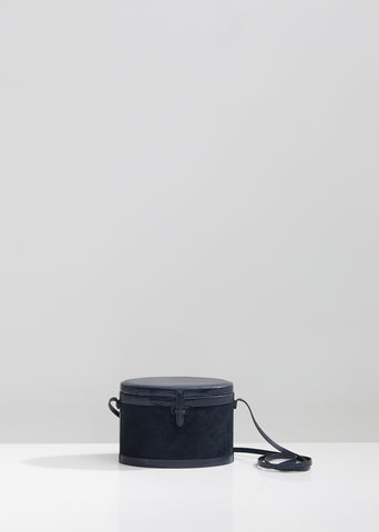Lizard Suede Round Trunk Bag
