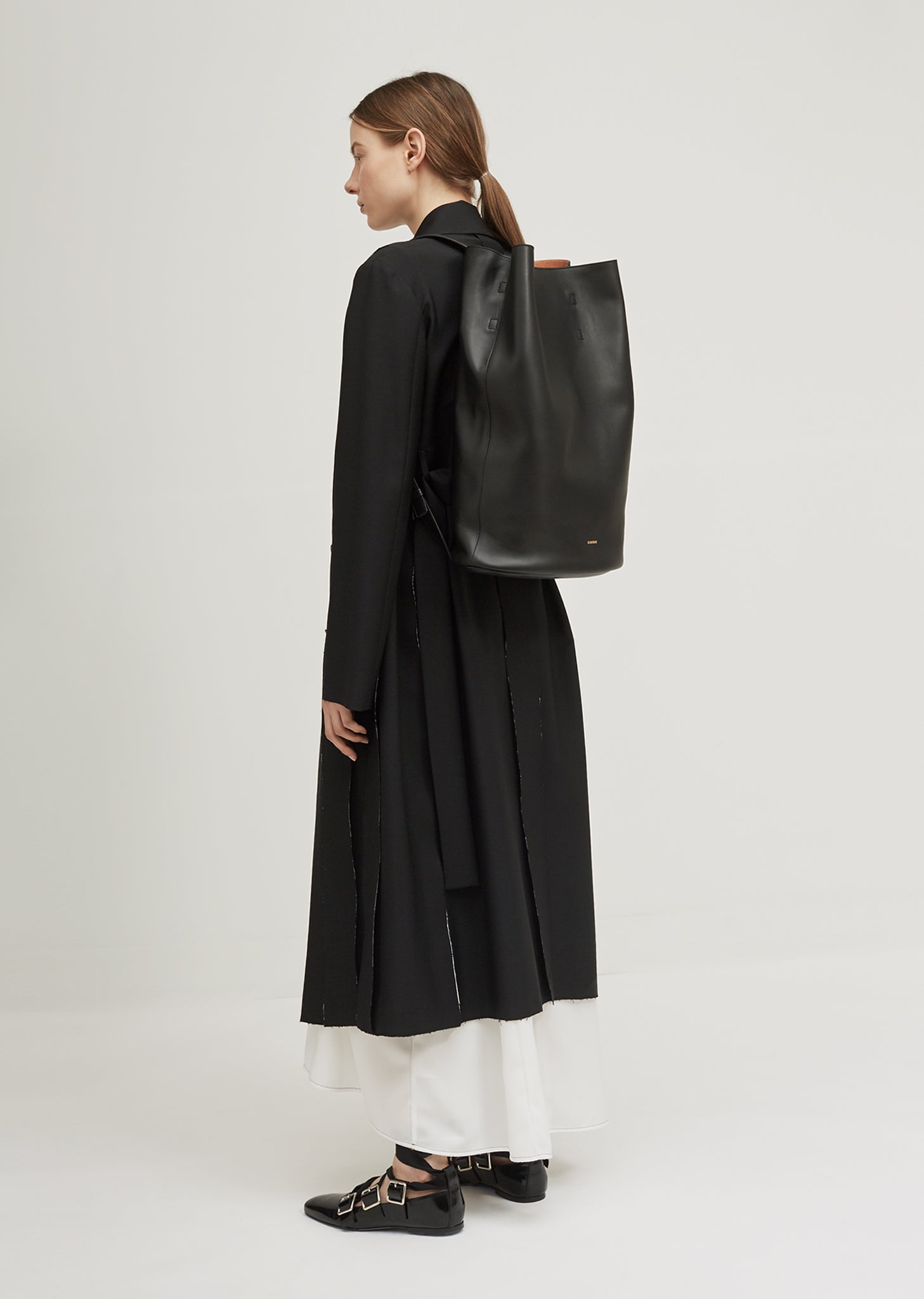desmo bucket style leather backpack Blossom Backpack Bag by Jil Sander- La Garçonne