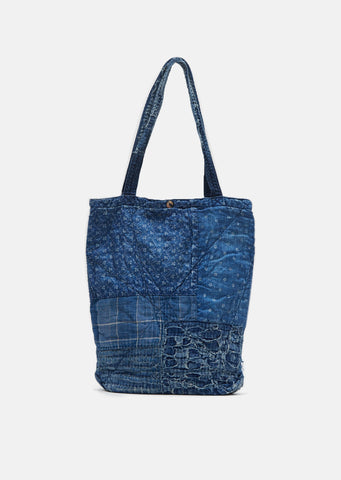 Denim Patchwork Tote Bag