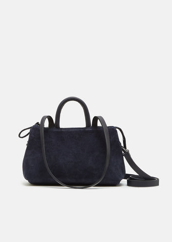 Mini Orizzontale Distressed Suede Shoulder Bag