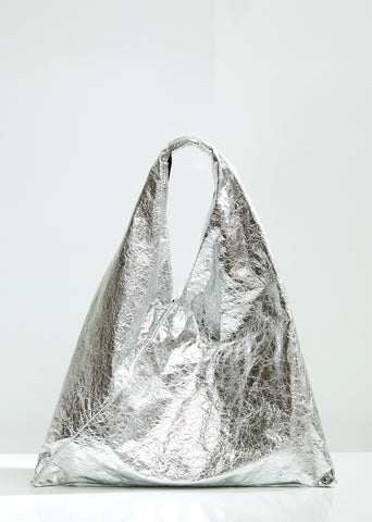 Foiled Silver Triangle Bag by MM6 Maison Margiela– La Garçonne