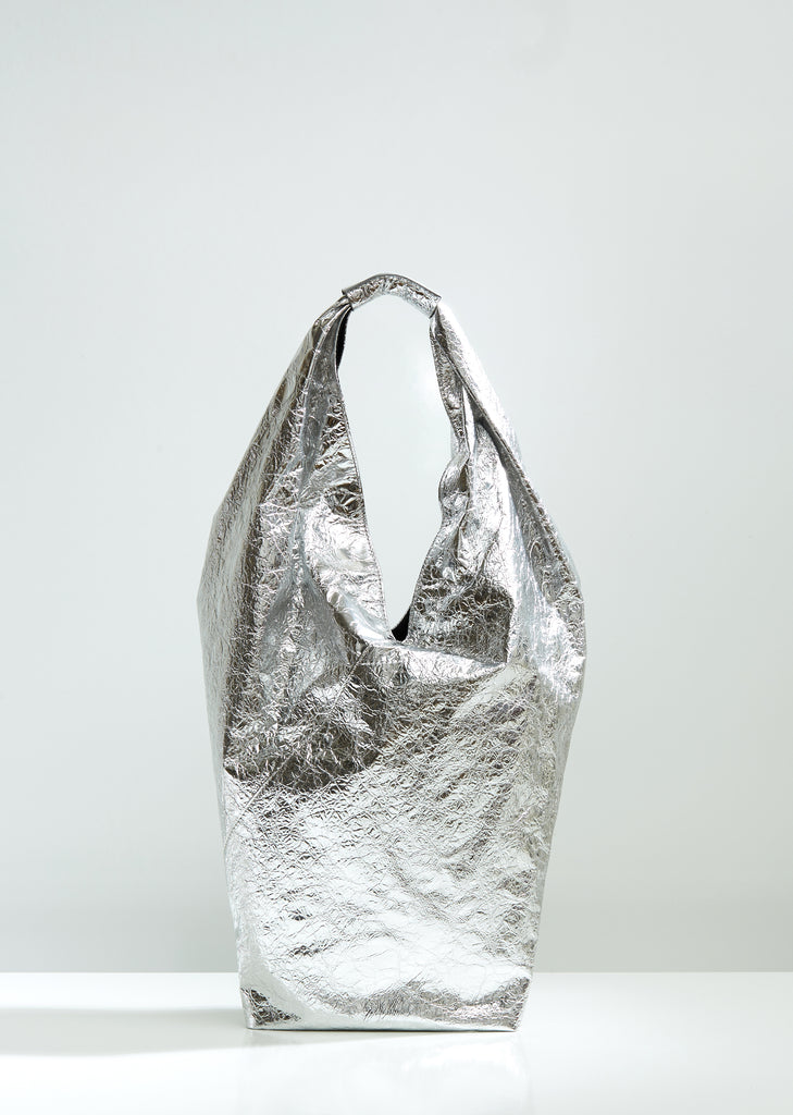 Foiled Silver Triangle Bag