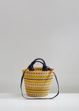 Line Motif Straw Bag