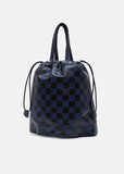 Checkerboard Cloud Medium Pouch Bag