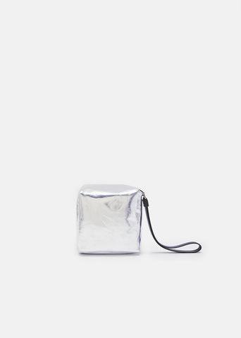 Soft Metallic Leather Mini Cube Bag