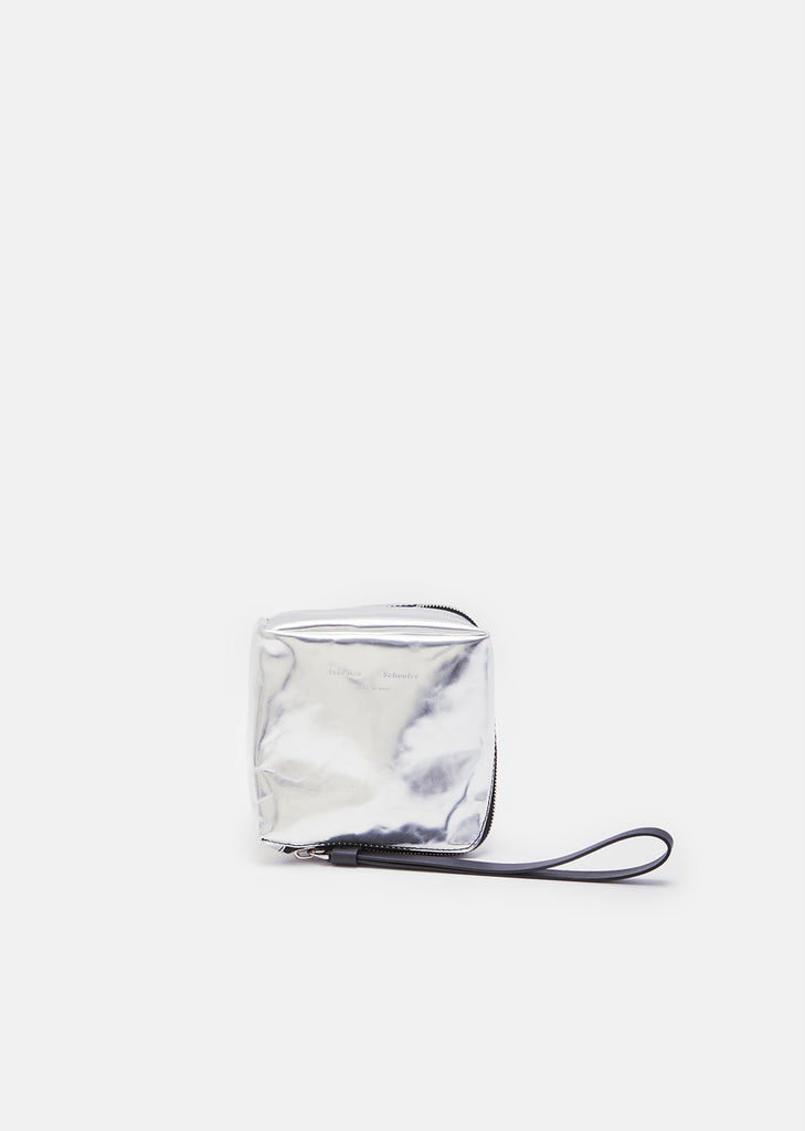 Soft Metallic Leather Mini Cube Bag