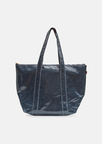 Vada Lacquered Zip Tote