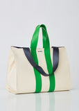 Classic Canvas Bag With Leather Piping