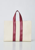 Classic Canvas Bag With Leather Piping