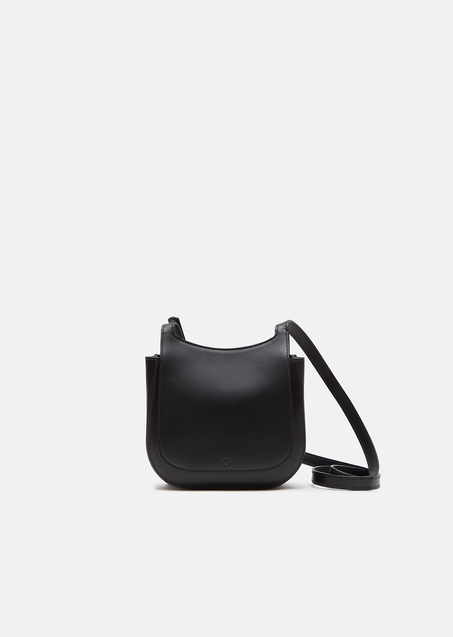 The Row Tasca Zip Crossbody Bag In Calf Leather in Black