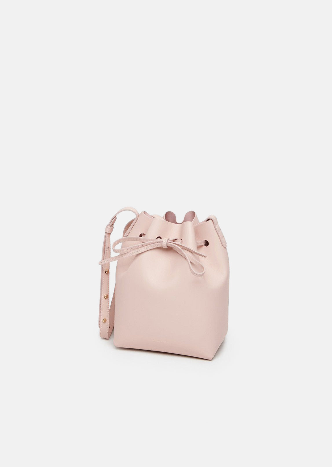 Mansur Gavriel Mini Mini Bucket Bag In Cammello/rosa