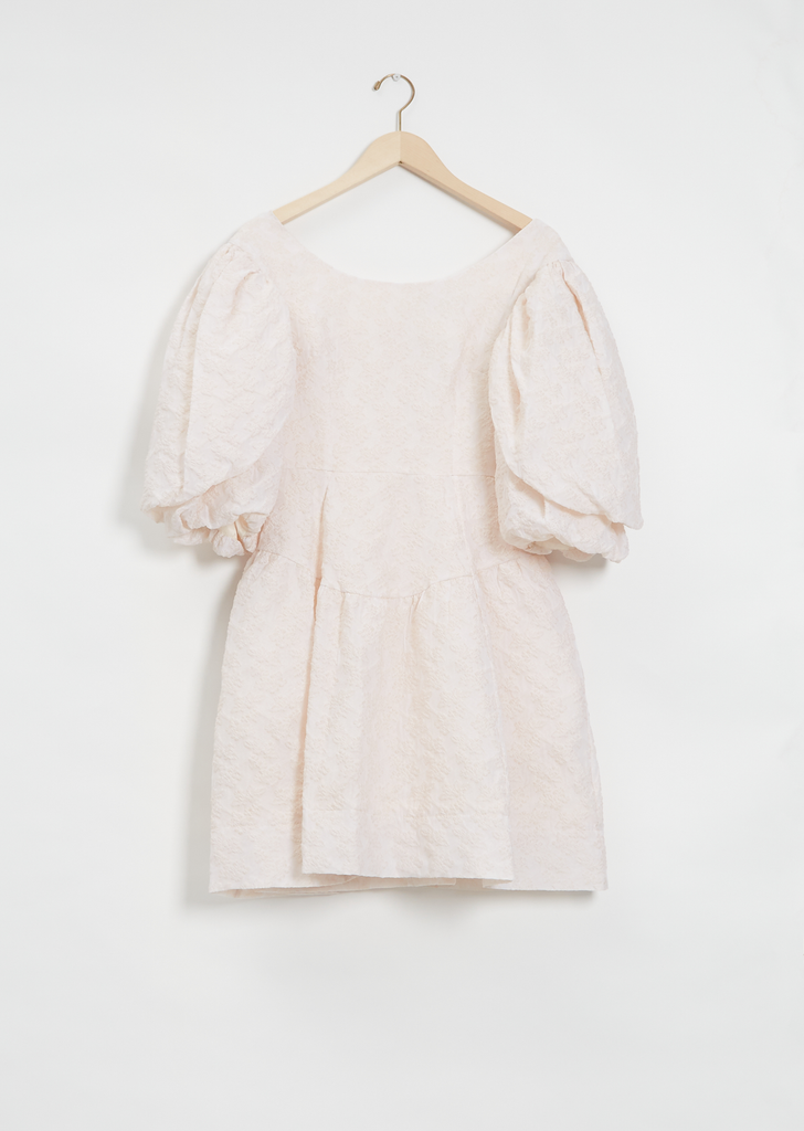 Layered Puff Sleeve Dress — Blush