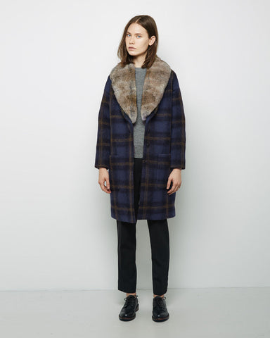 Blanket Wool Shawl Collar Coat