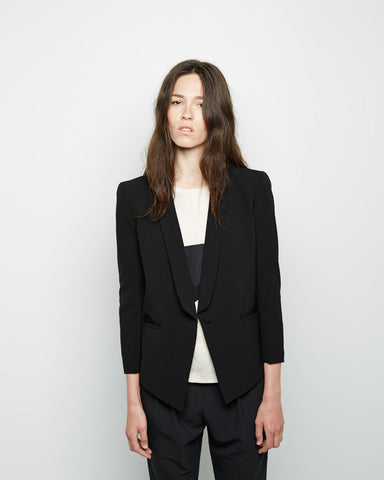 Shawl Collar Crepe Blazer