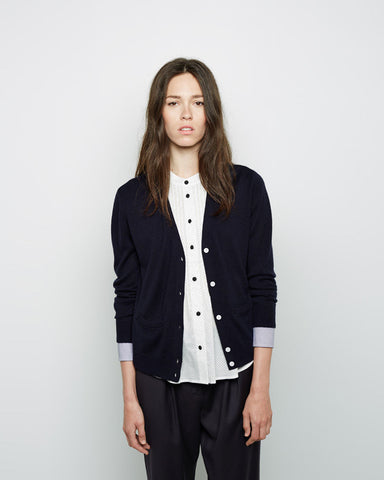 Shirting Cuff Cashmere Cardigan