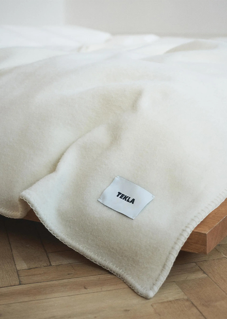 Solid Fine Merino Blanket  — Soft White