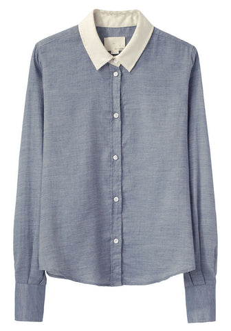 Contrast Collar Shirt