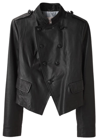 Cropped Leather Jacket