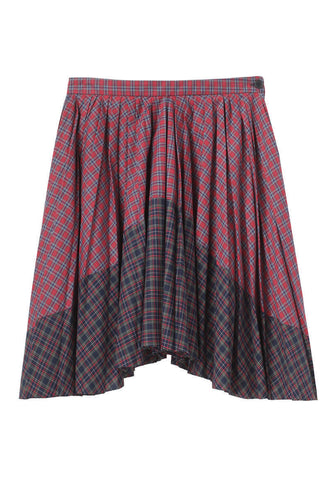 Plaid Pleated Skirt