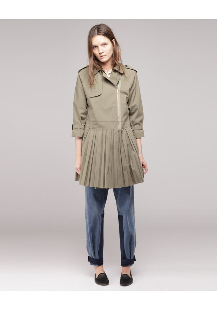 Pleated Skirt Trench