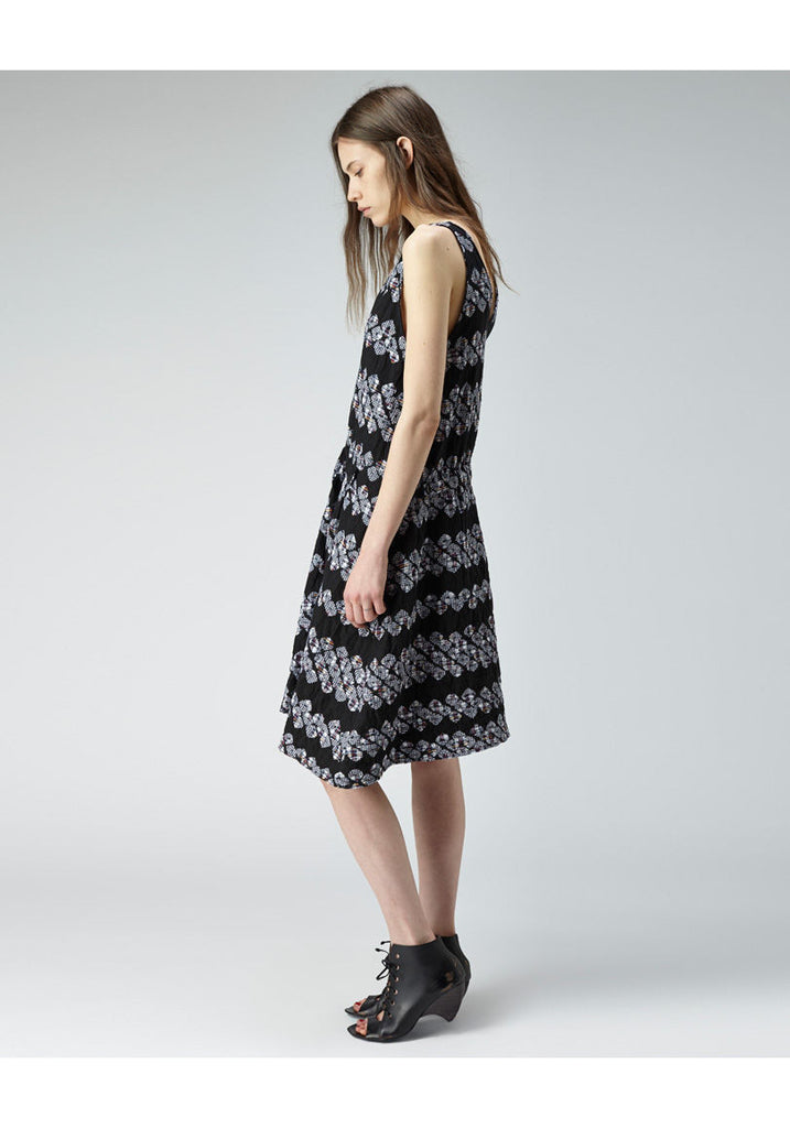 Shibori Plaid Dress