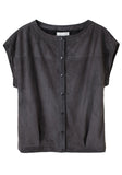Button Front Suede Shirt