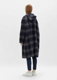 Plaid Hooded Wool Coat