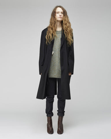 Long Melton Wool Coat
