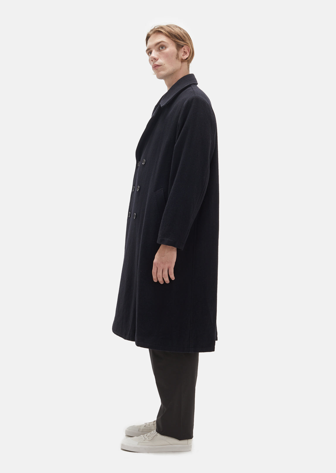 Unisex Wool Tweed Double Breast Coat by Chimala- La Garçonne