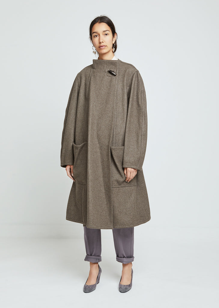 Felted Wool Wrapover Coat