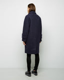 Crushed Wool Cocoon Coat