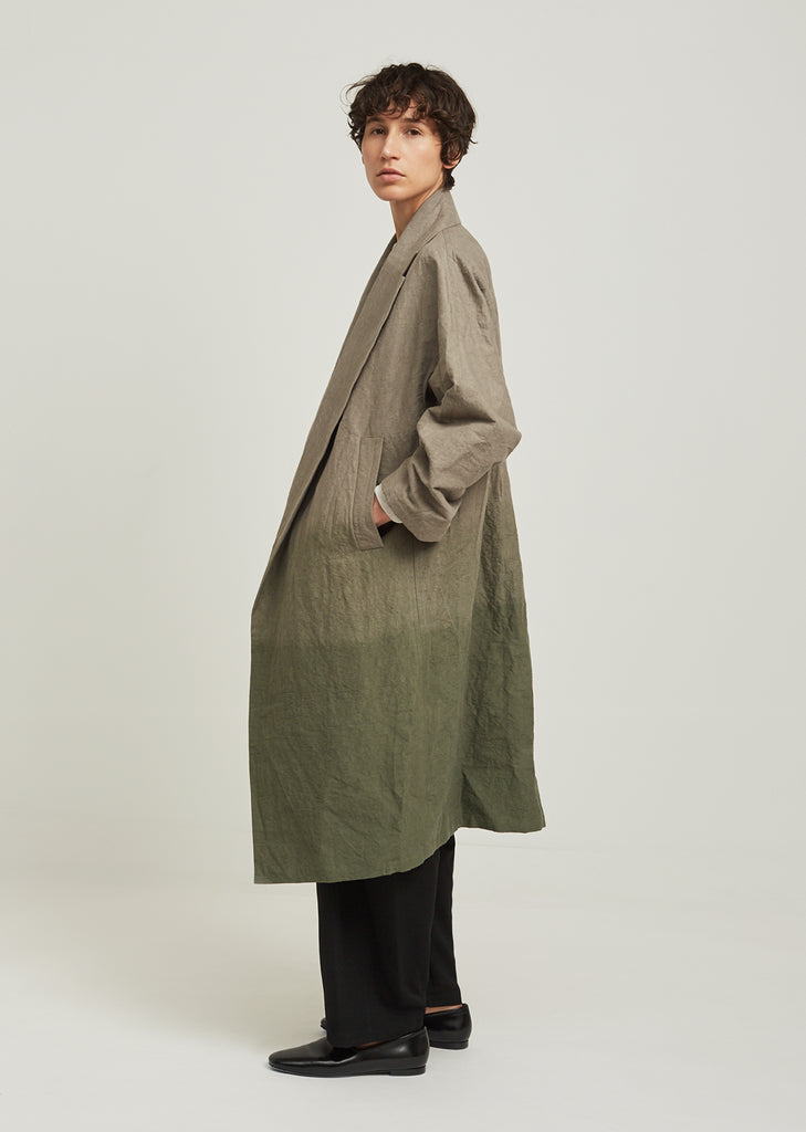 Hand Dyed Oversized Open Front Coat