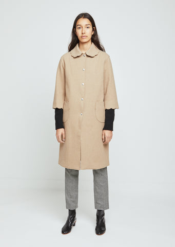 Scallop Collar Coat