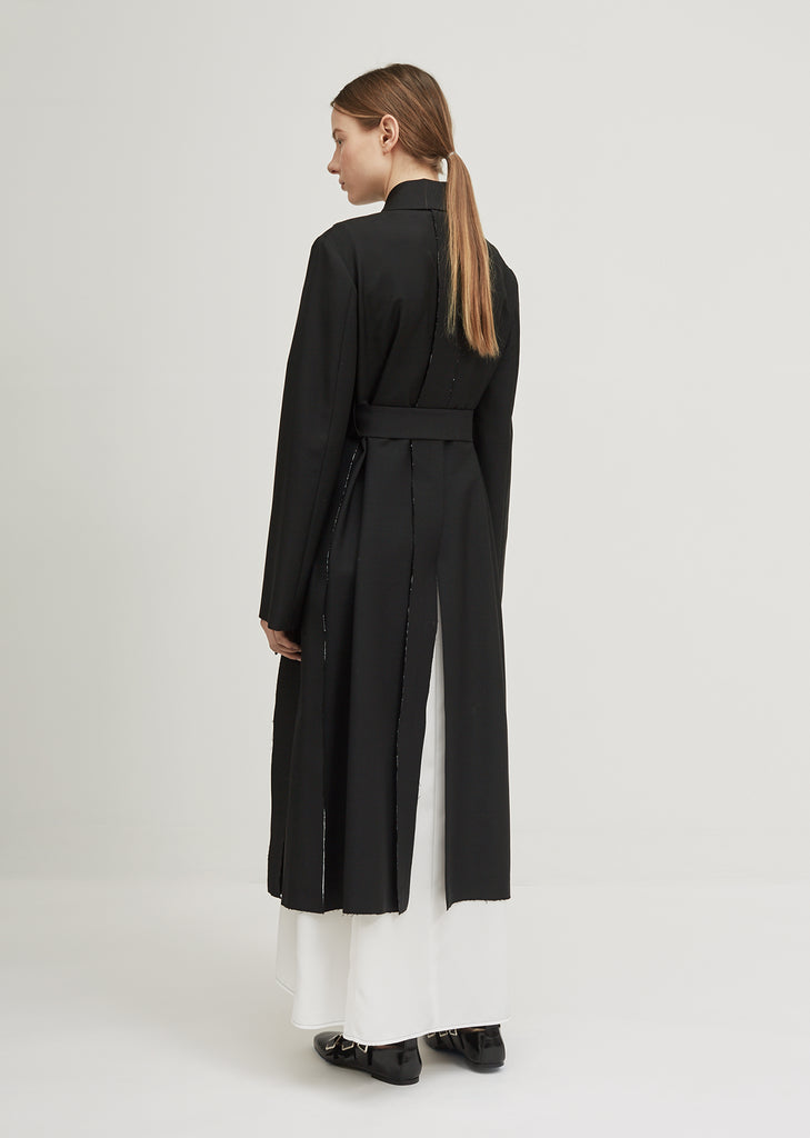 Pleated Front Belted Coat