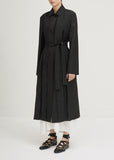 Pleated Front Belted Coat