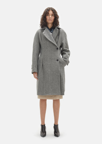 Herringbone Wool Coat