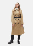 Color Blocked Trench Coat