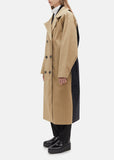 Color Blocked Trench Coat
