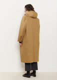 Hooded Removable Lamb Fur Lined Coat