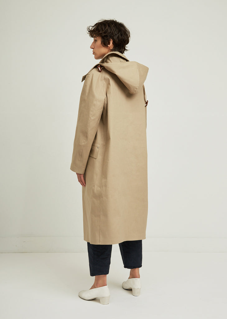 Hooded Cotton Trench Coat