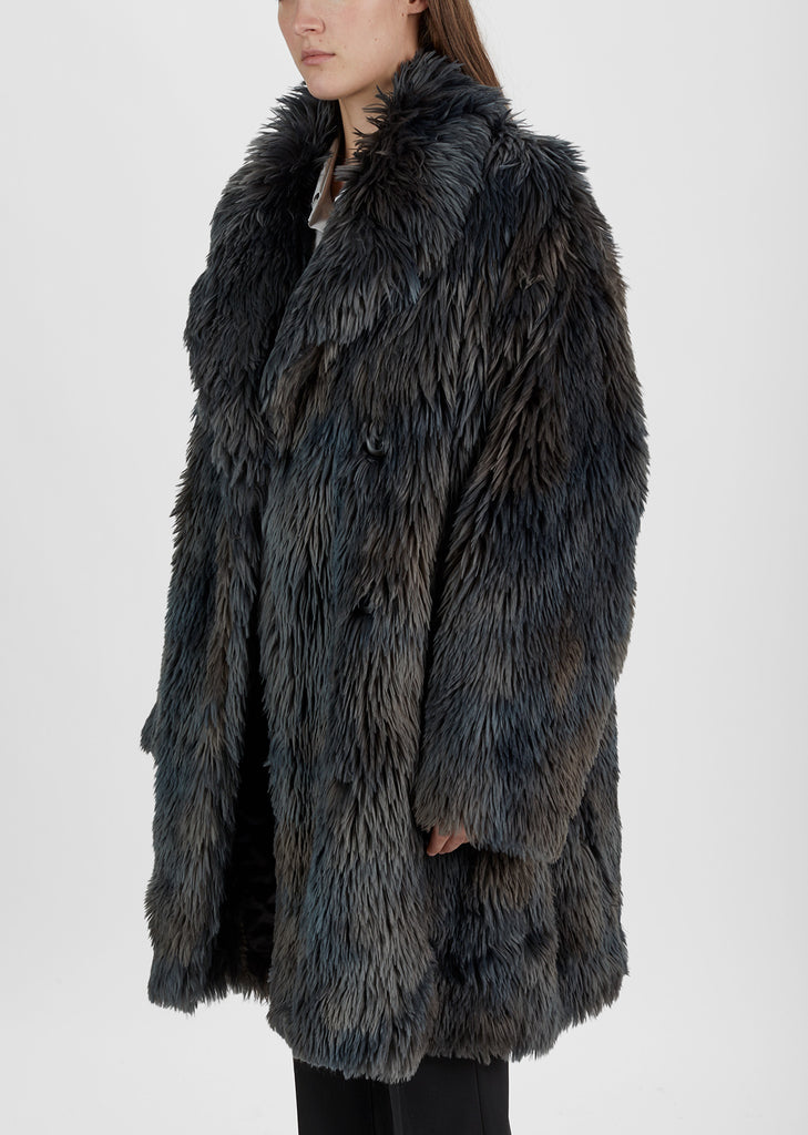 Melange Faux Fur Coat