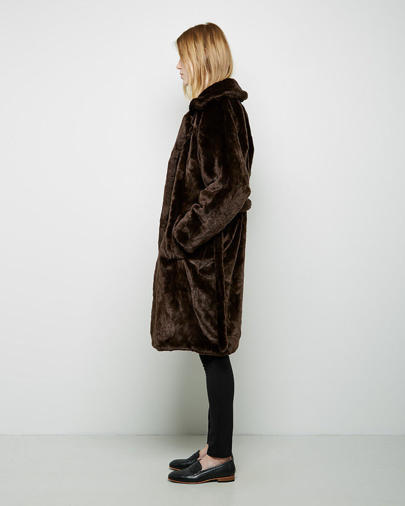 Faux Fur Blanket Coat